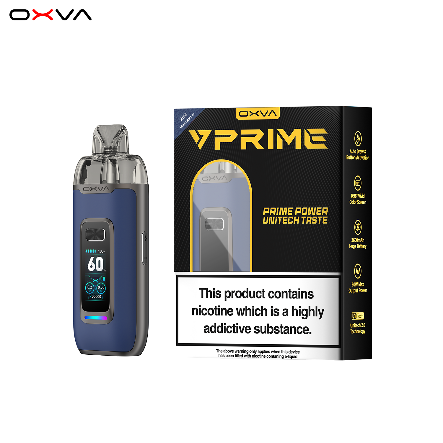 OXVA VPrime Pod Kit Blue Leather