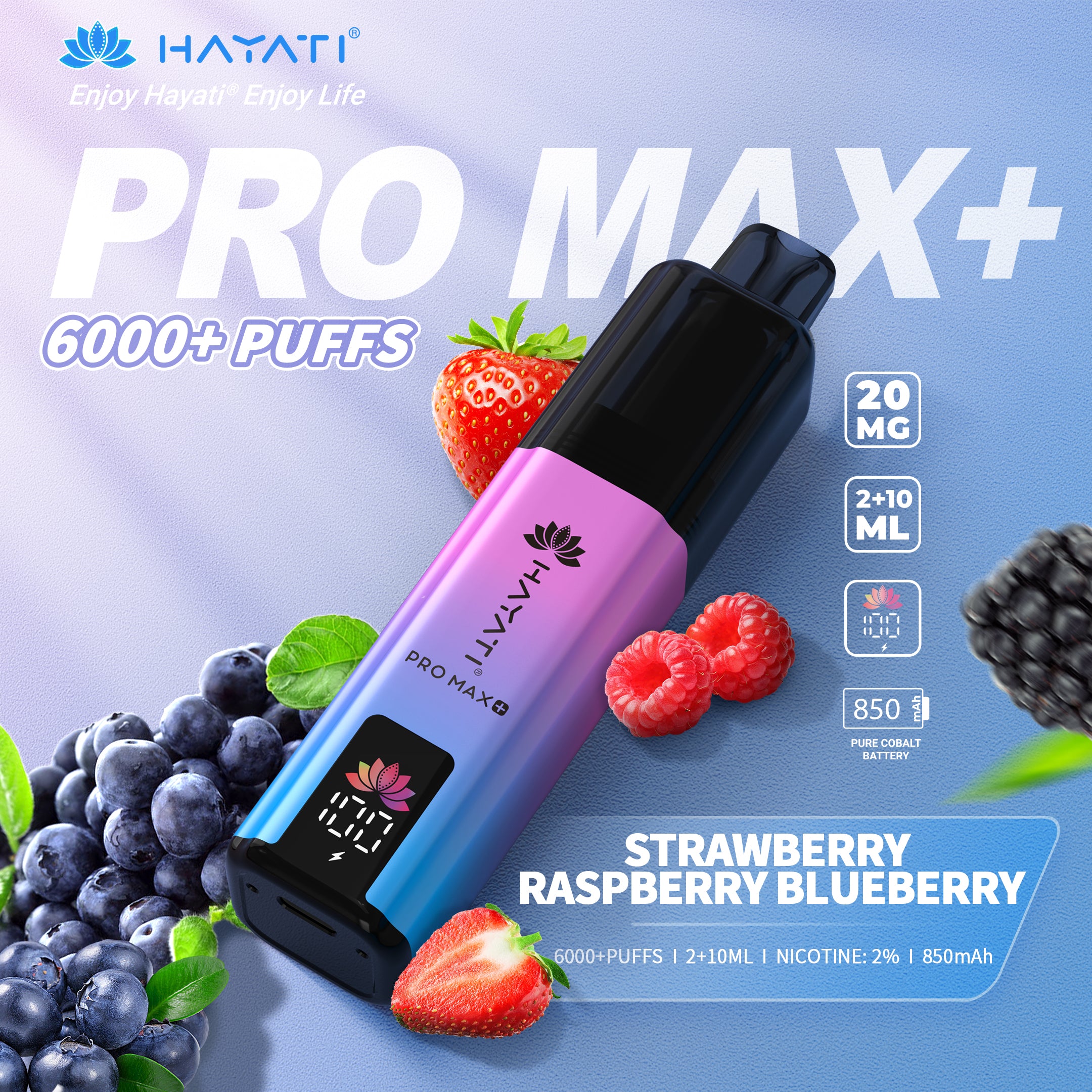 Hayati Pro Max + 6000 - Strawberry Raspberry Blueberry | 3 for £25