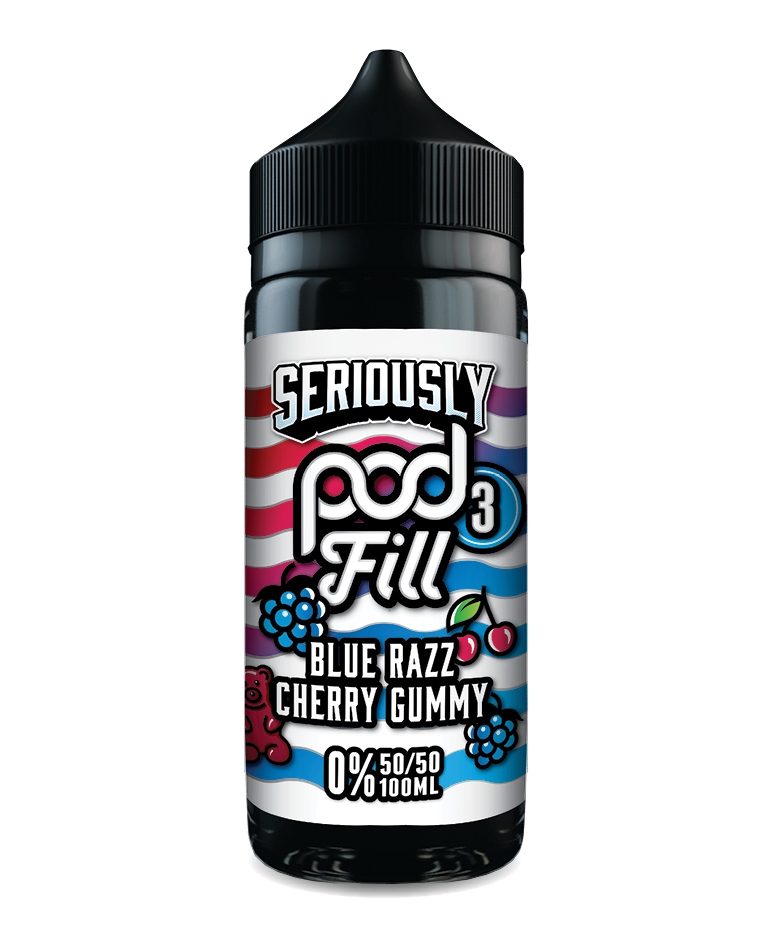 Seriously Pod Fill - Blue Razz Cherry Gummy 120ml