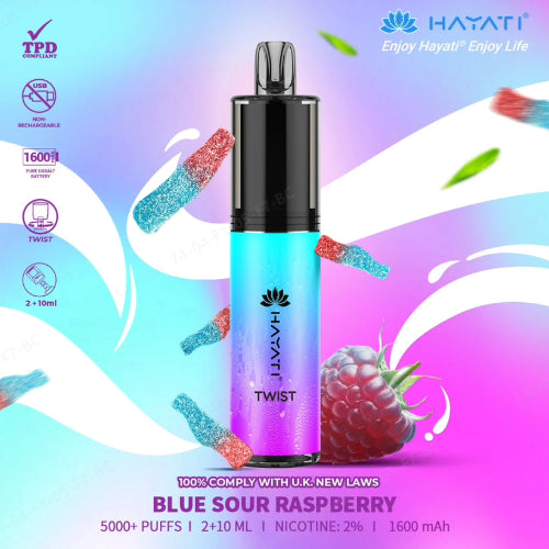 Hayati Twist - Blue Sour Raspberry Evolution Vapes