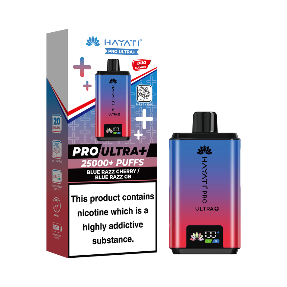 Hayati Pro Ultra Plus 25k - Blue Razz Cherry / Blue Razz GB