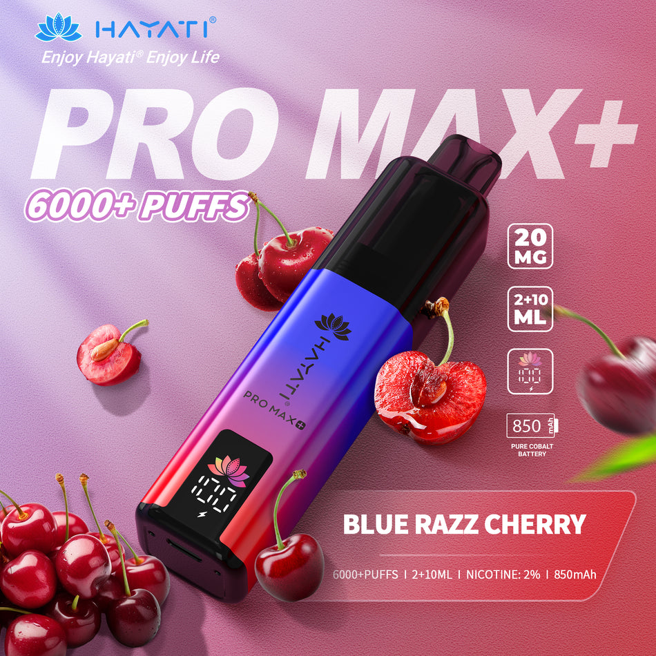 Hayati Pro Max + 6000 - Blue Razz Cherry