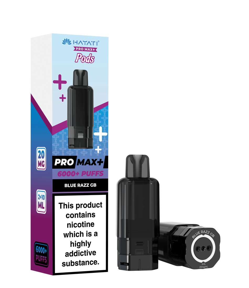 Hayati Pro Max + Pre-Filled Pods Blue Razz GB