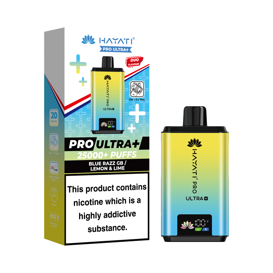 Hayati Pro Ultra Plus 25k - Blue Razz GB / Lemon & Lime