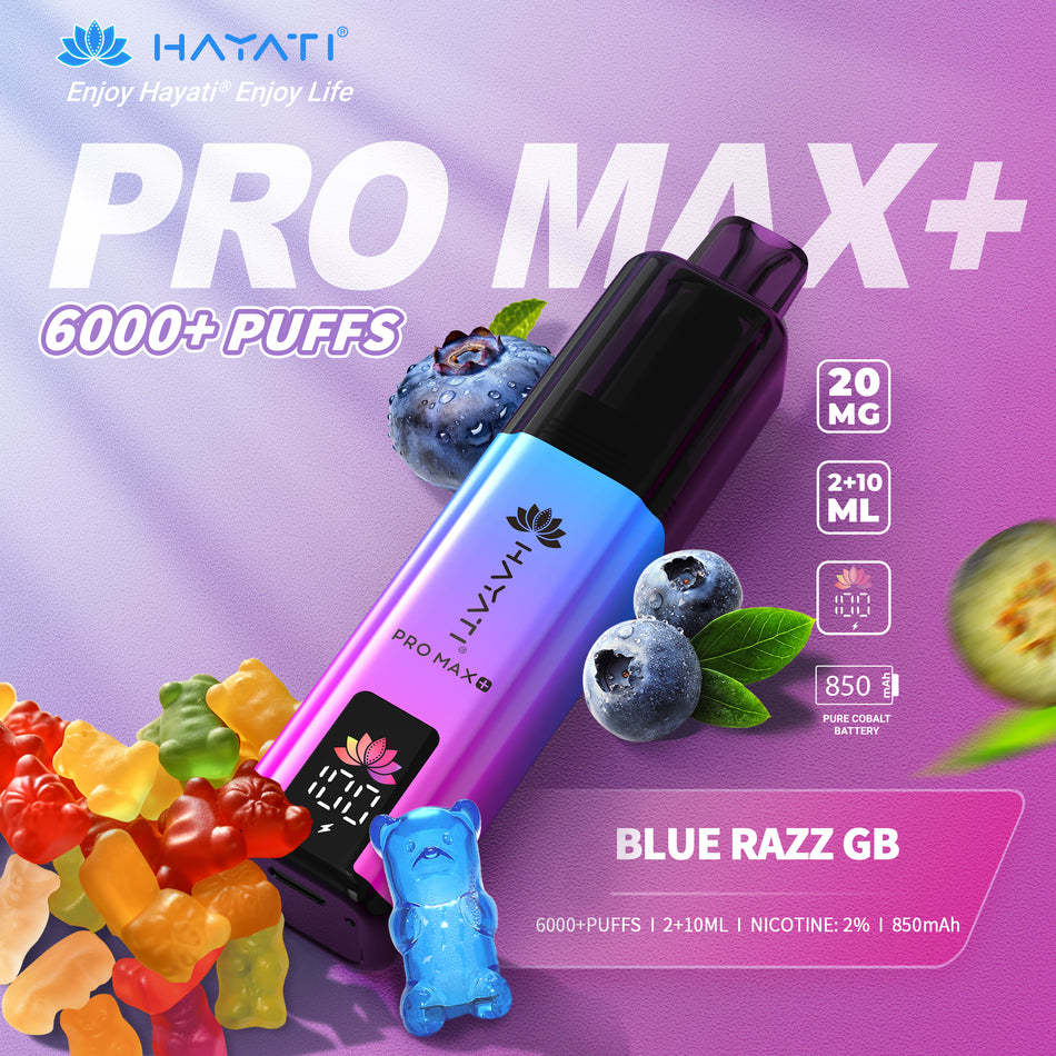 Hayati Pro Max + 6000 - Blue Razz GB