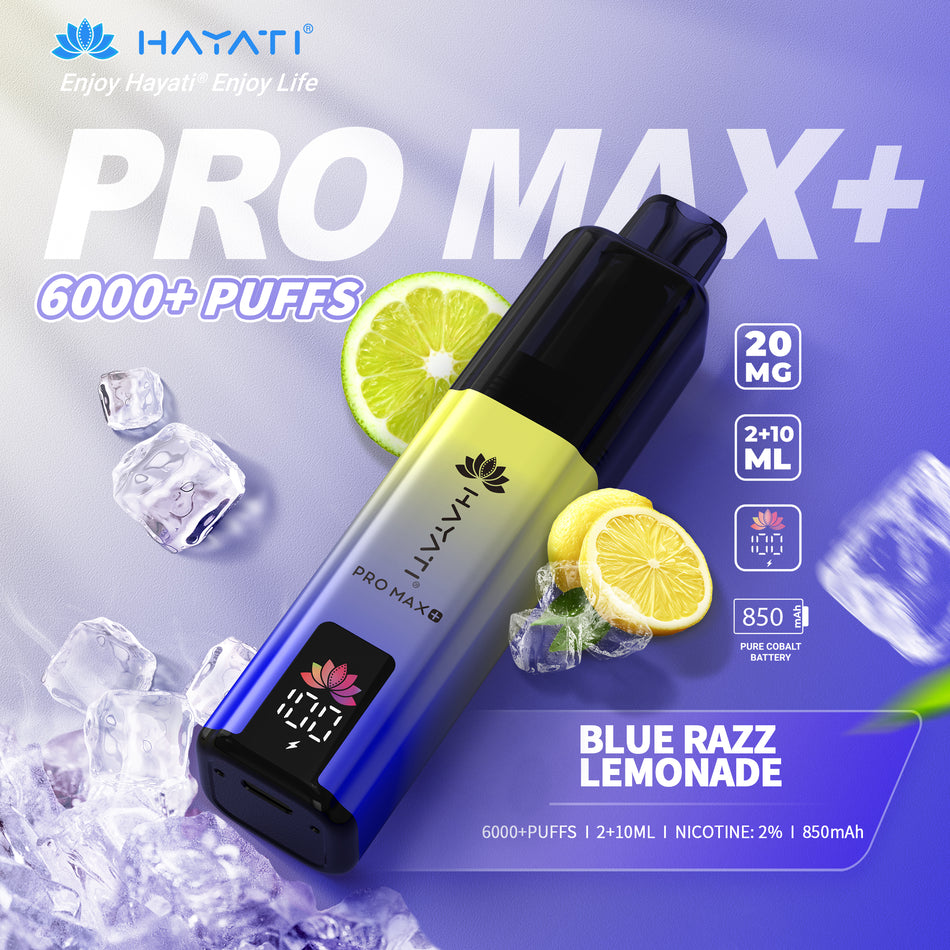 Hayati Pro Max + 6000 - Blue Razz Lemonade