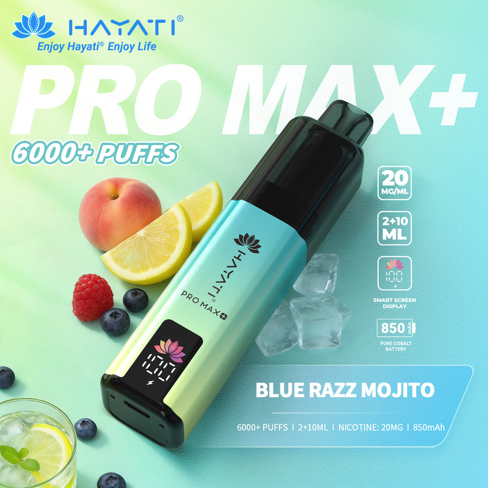 Hayati Pro Max + 6000 - Blue Razz Mojito