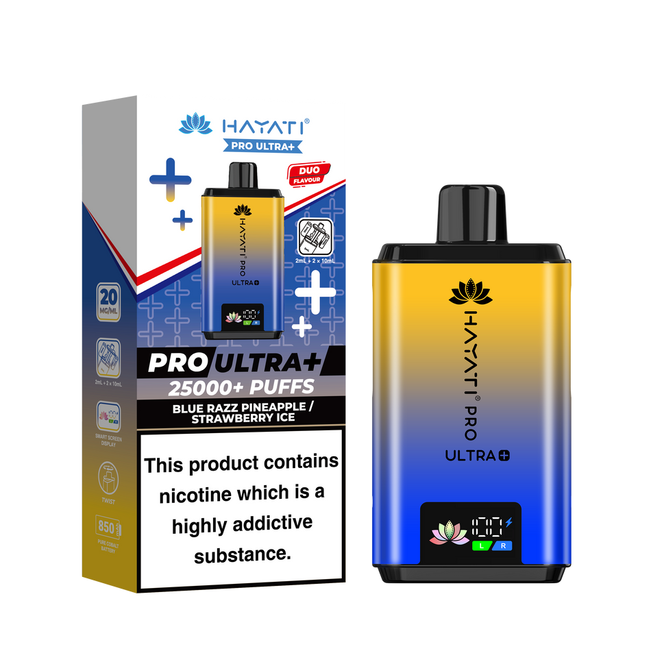 Hayati Pro Ultra Plus 25k - Blue Razz Pineapple/ Strawberry Ice