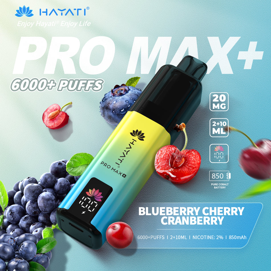 Hayati Pro Max + 6000 - Blueberry Cherry Cranberry