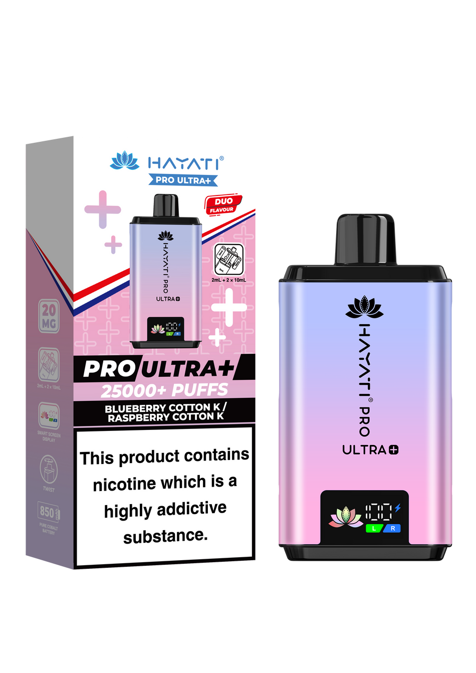 Hayati Pro Ultra Plus 25k - Blueberry Cotton K / Raspberry Cotton K