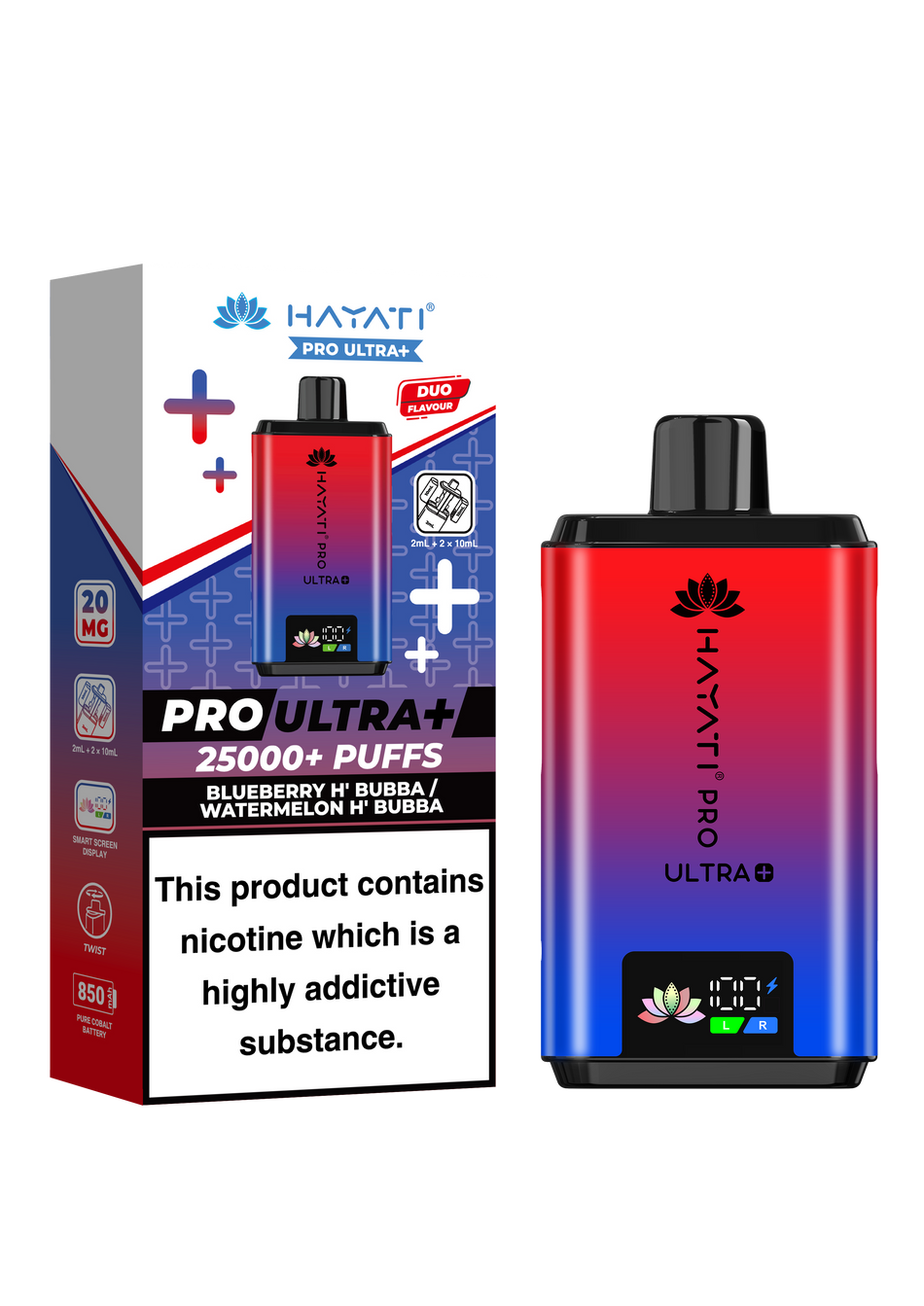 Hayati Pro Ultra Plus 25k - Blueberry H Bubba/ Watermelon H Bubba