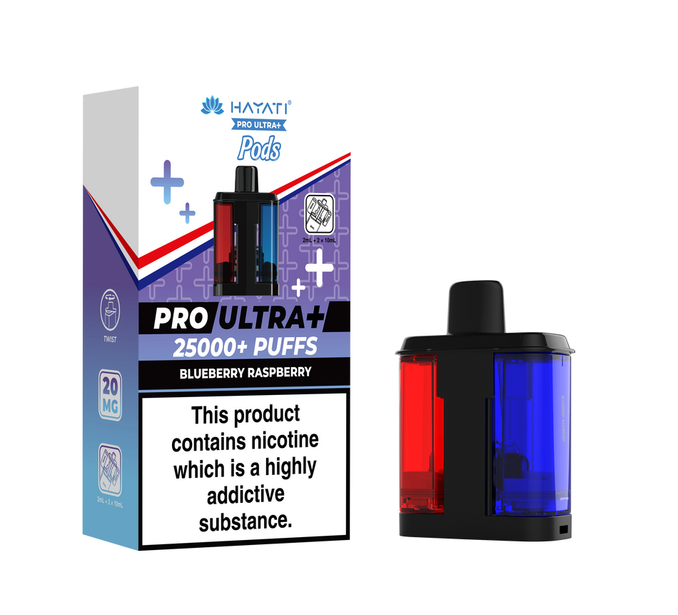 Hayati Pro Ultra + Pre - Filled Pods  Blueberry Raspberry