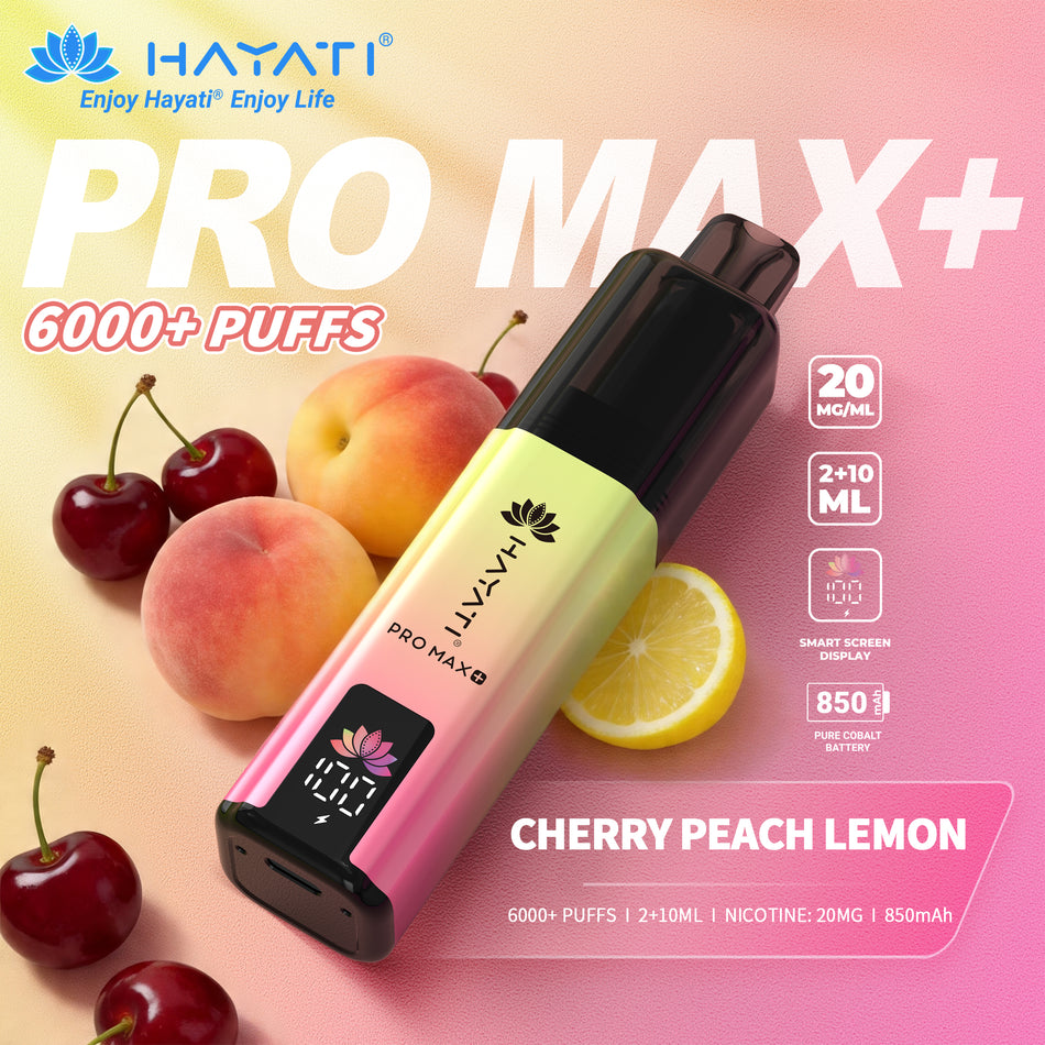 Hayati Pro Max + 6000 - Cherry Peach Lemon