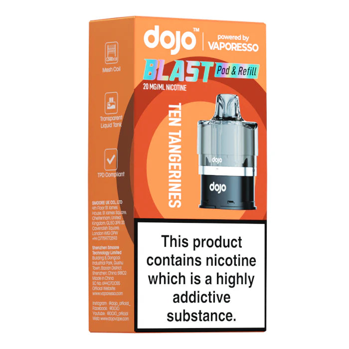 Dojo Blast 6000 Prefilled Pod - Ten Tangerines