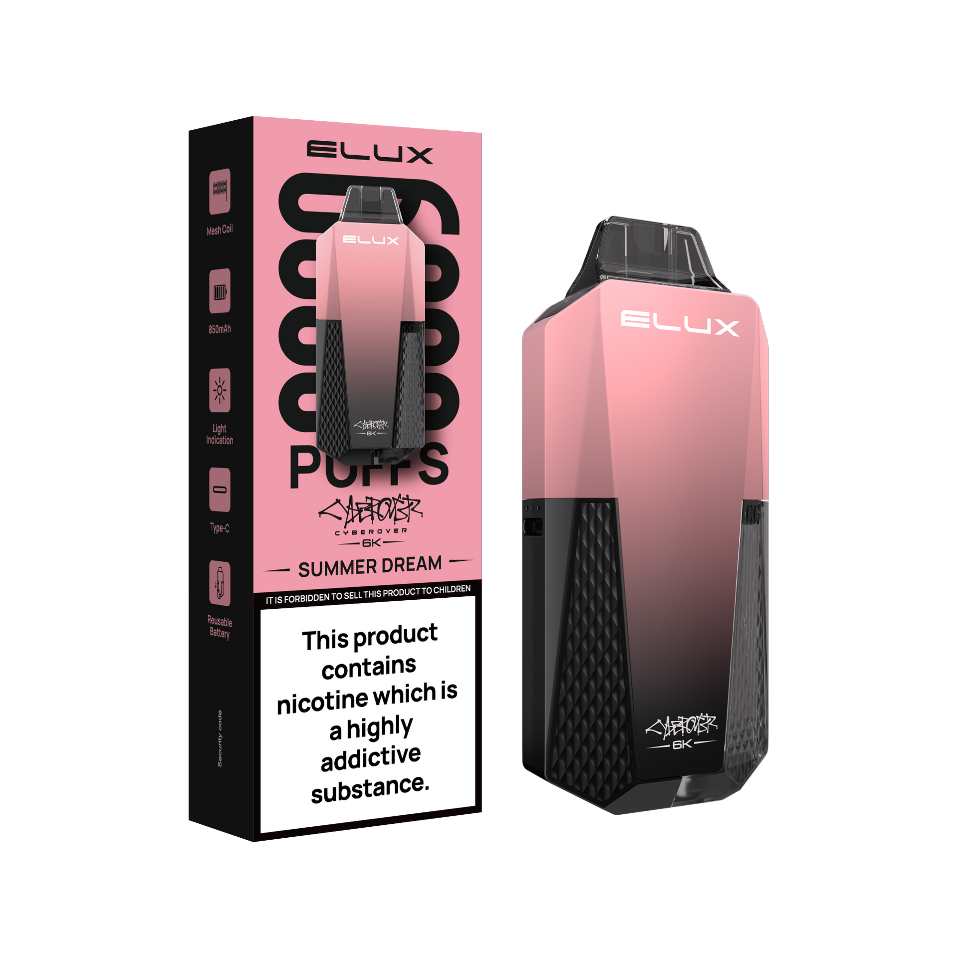 Elux Cyberover 6k - Summer Dream - Evolution Vapes Elux Cyberover 6k - Summer Dream - Evolution Vapes