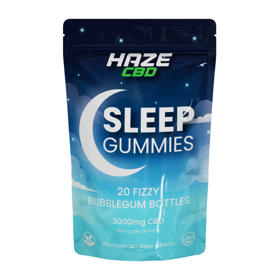 Haze CBD Sleep Gummies - Fizzy Bubblegum Bottles