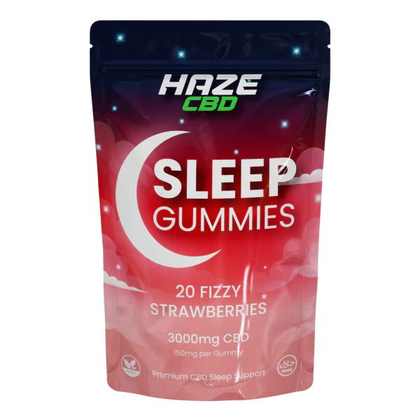 Haze CBD Sleep Gummies - Fizzy Strawberries 3000mg
