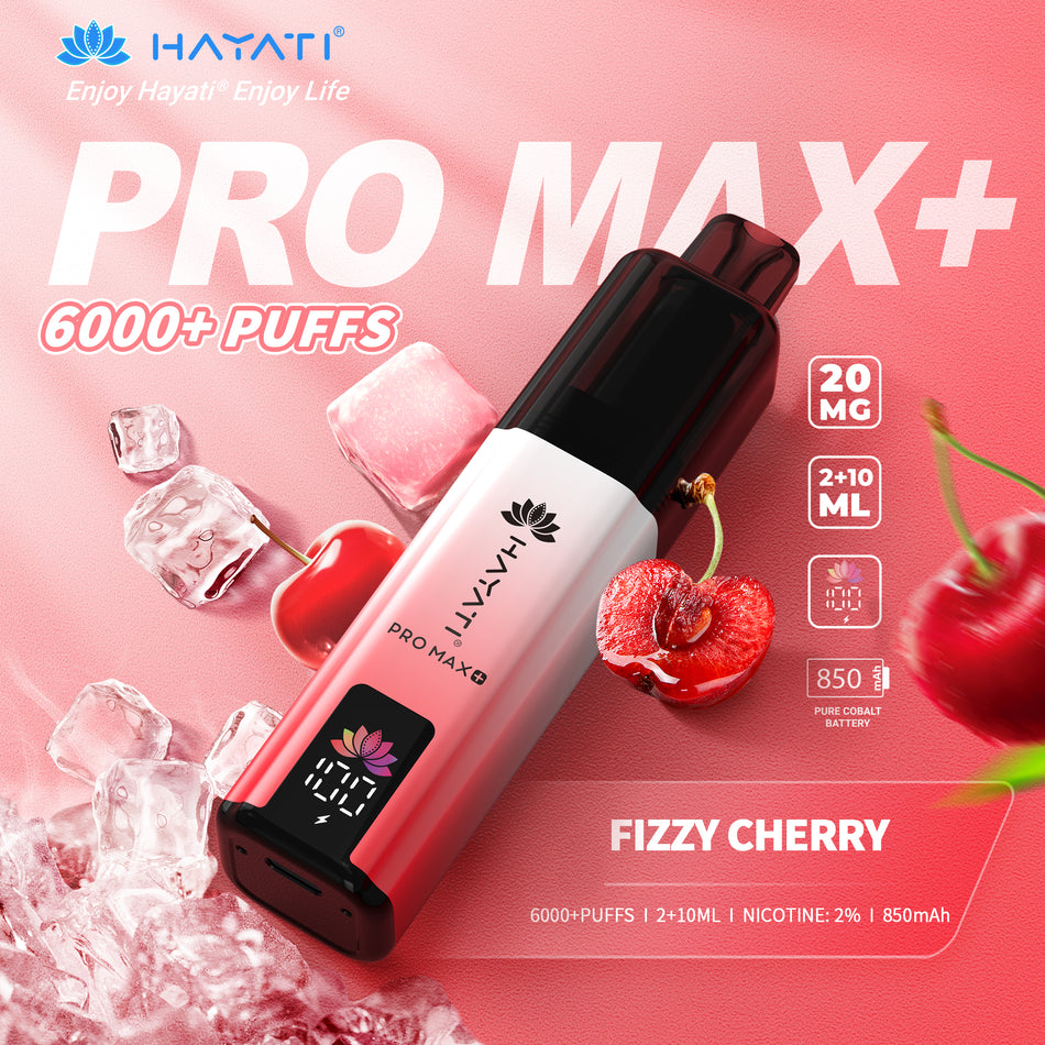 Hayati Pro Max + 6000 - Fizzy Cherry