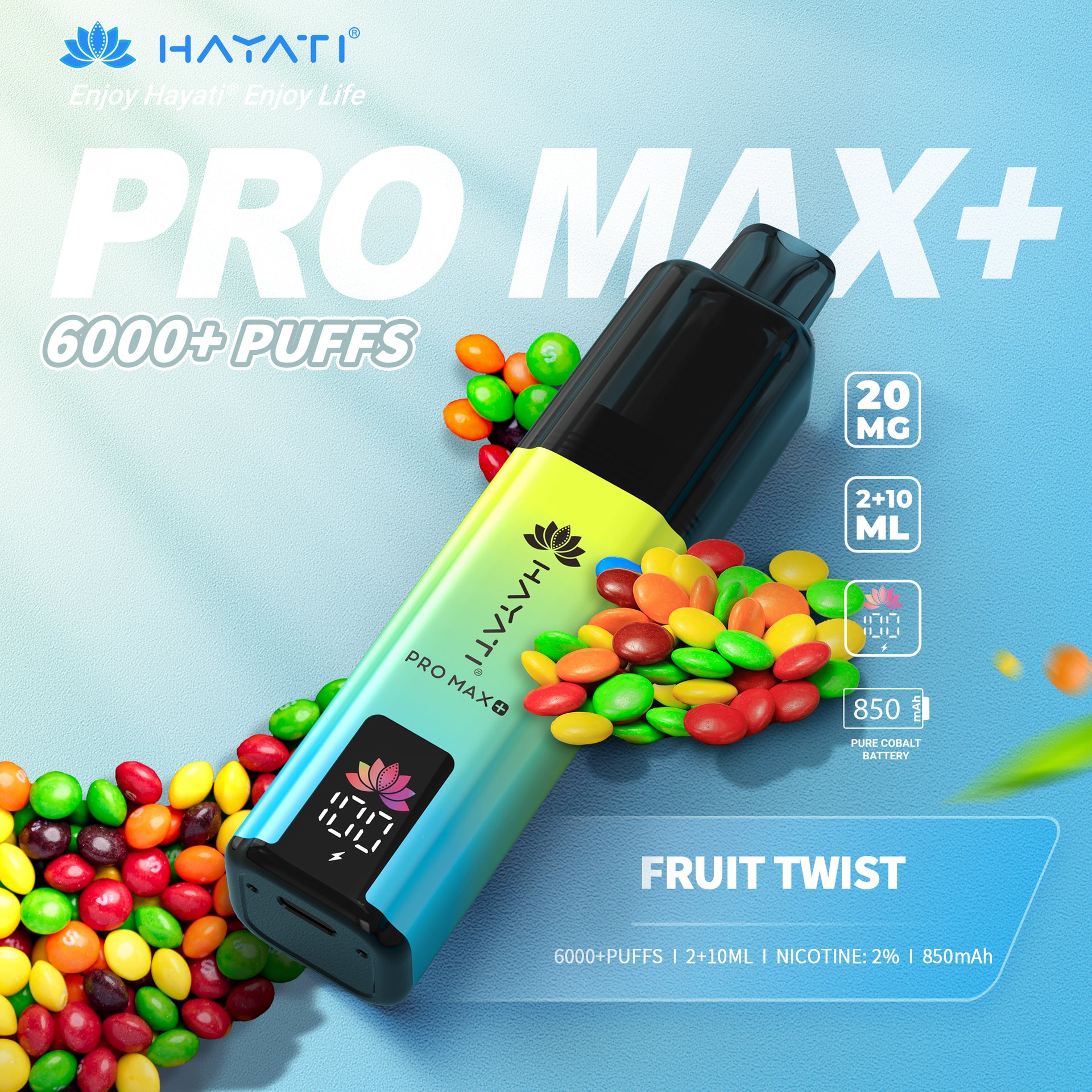 Hayati Pro Max + 6000 - Fruit Twist | 3 for 25 | Evolution Vapes Hayati Pro Max + 6000 - Fruit Twist | 3 for 25 | Evolution Vapes