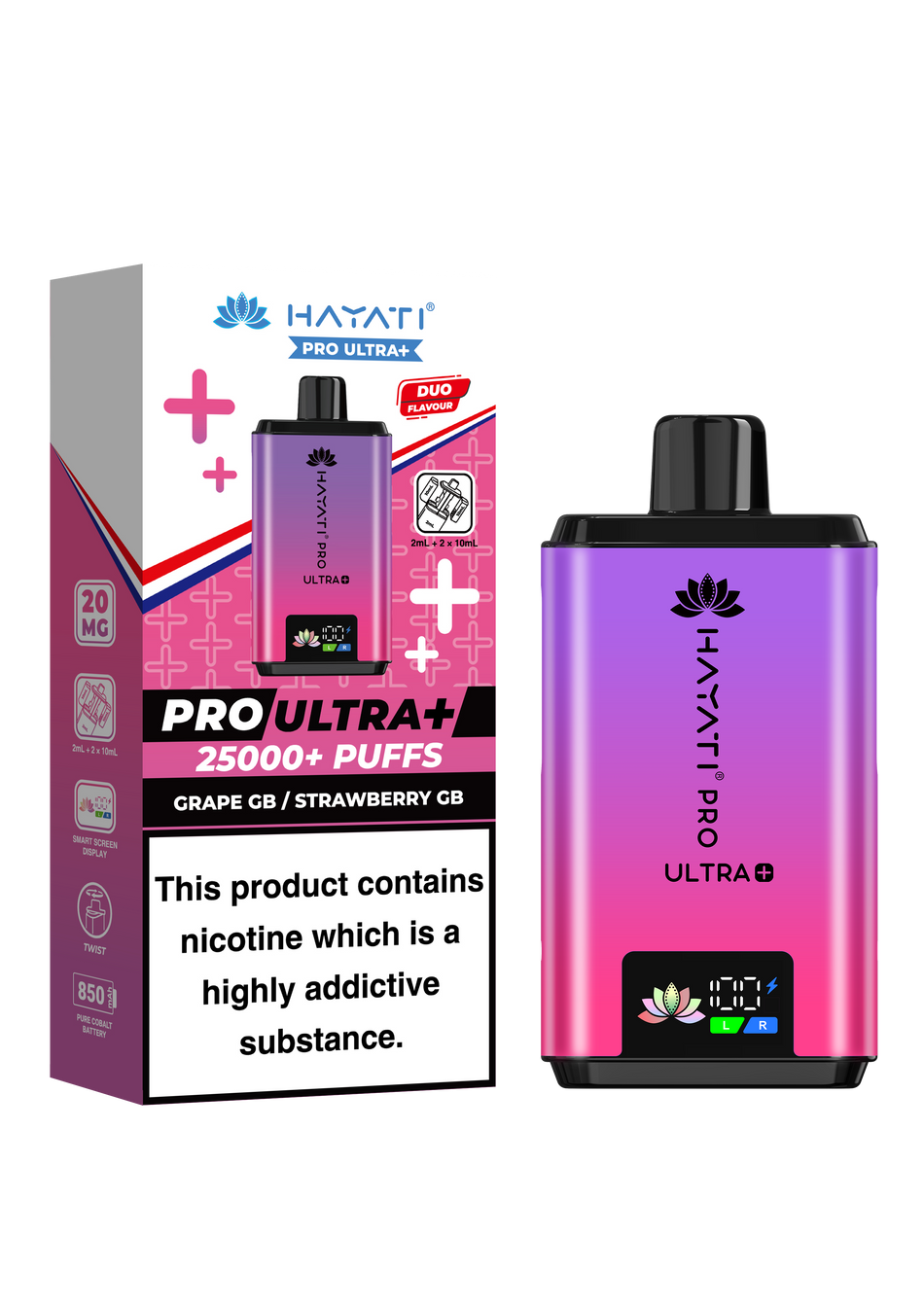 Hayati Pro Ultra Plus 25k - Grape GB / Strawberry GB