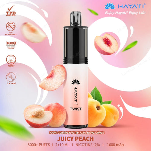 Hayati Twist - Juicy Peach Evolution Vapes