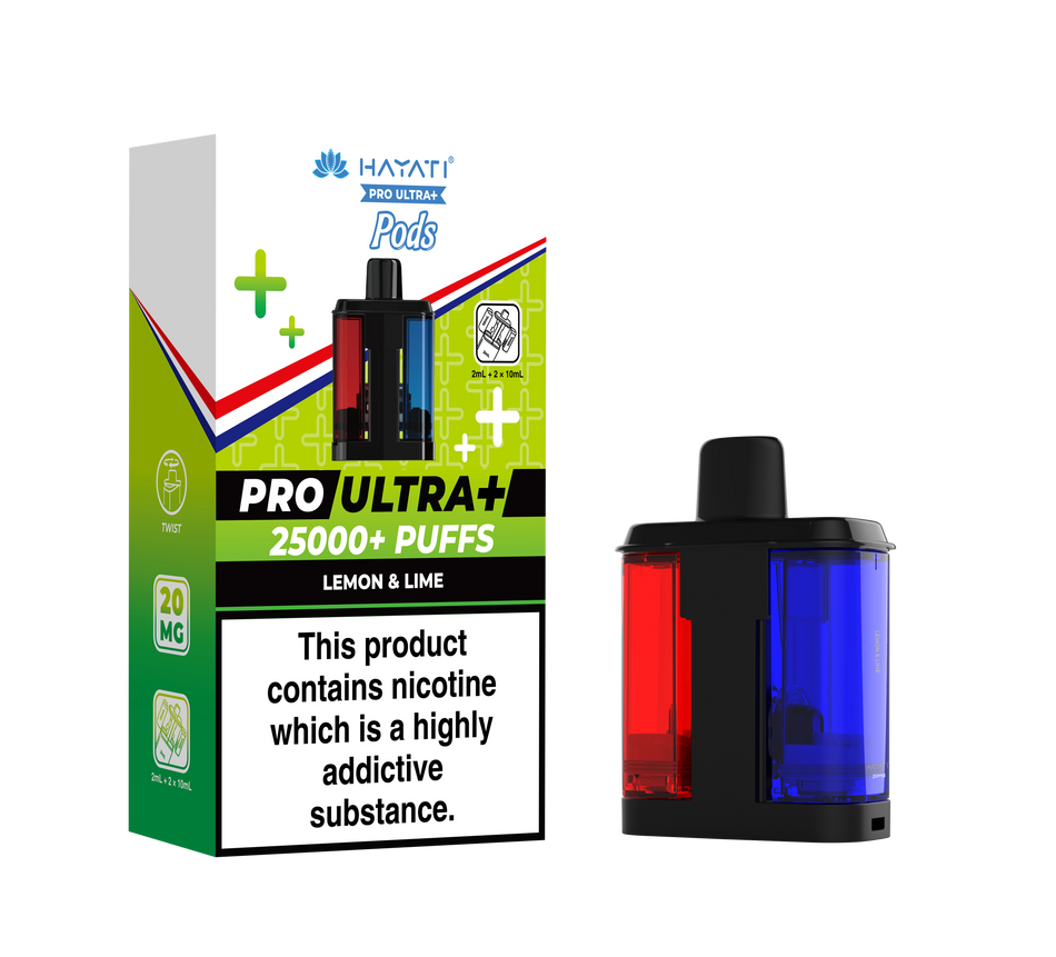 Hayati Pro Ultra + Pre - Filled Pods  Lemon & Lime