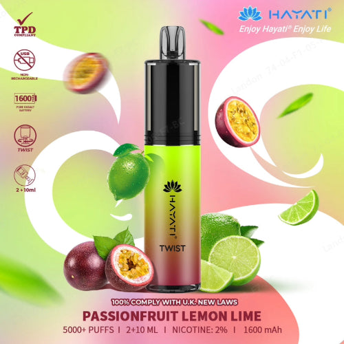 Hayati Twist - Passionfruit lemon Lime Evolution Vapes