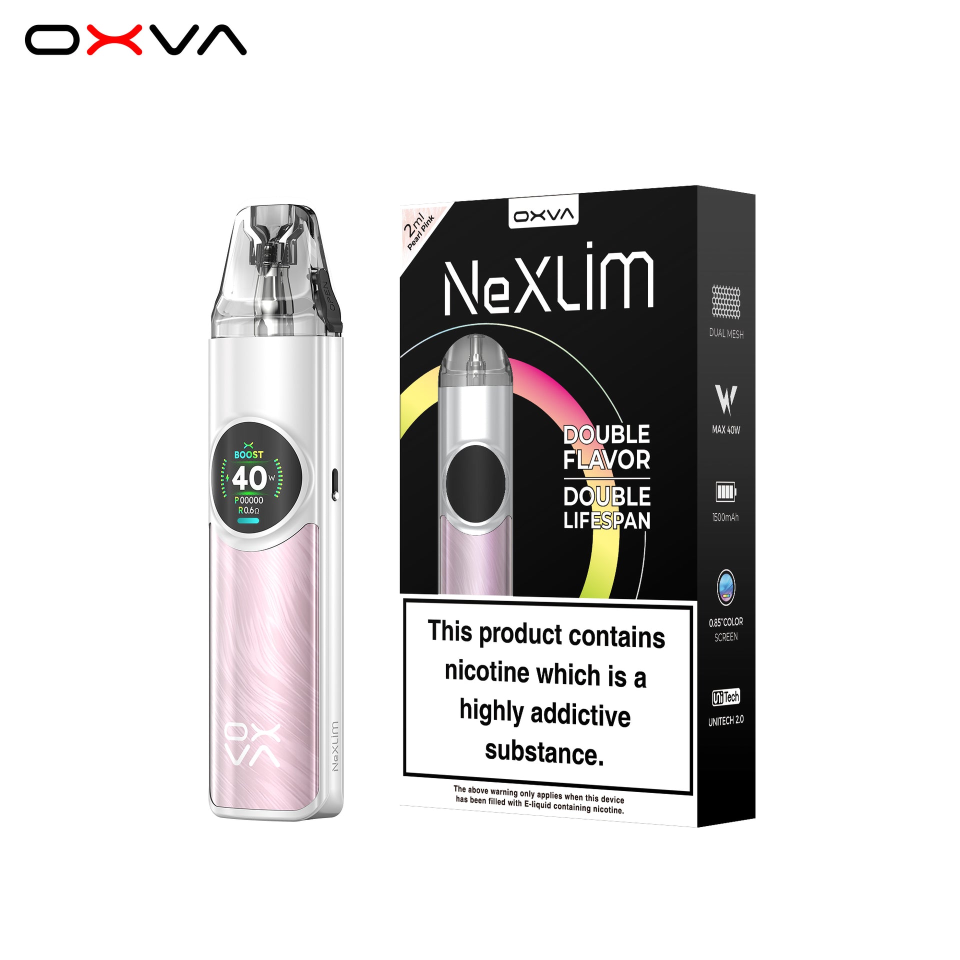 oxva nexlim rose pink OXVA NeXlim Pod Kit - 40W Refillable Vape main image 0