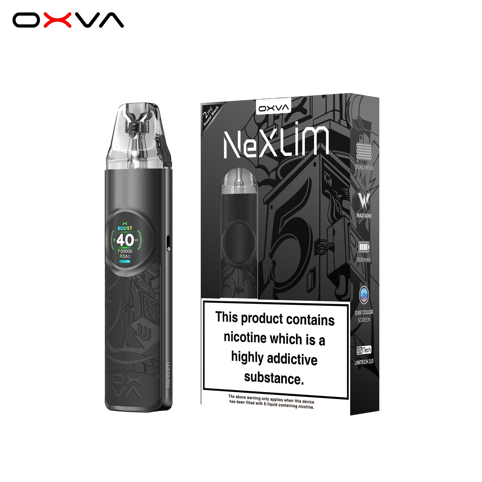 OXVA NeXLIM Kit Power Black - Evolution Vapes OXVA NeXLIM Kit Power Black - Evolution Vapes