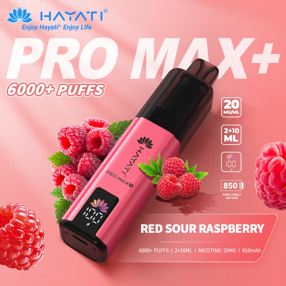 Hayati Pro Max + 6000 - Red Sour Raspberry