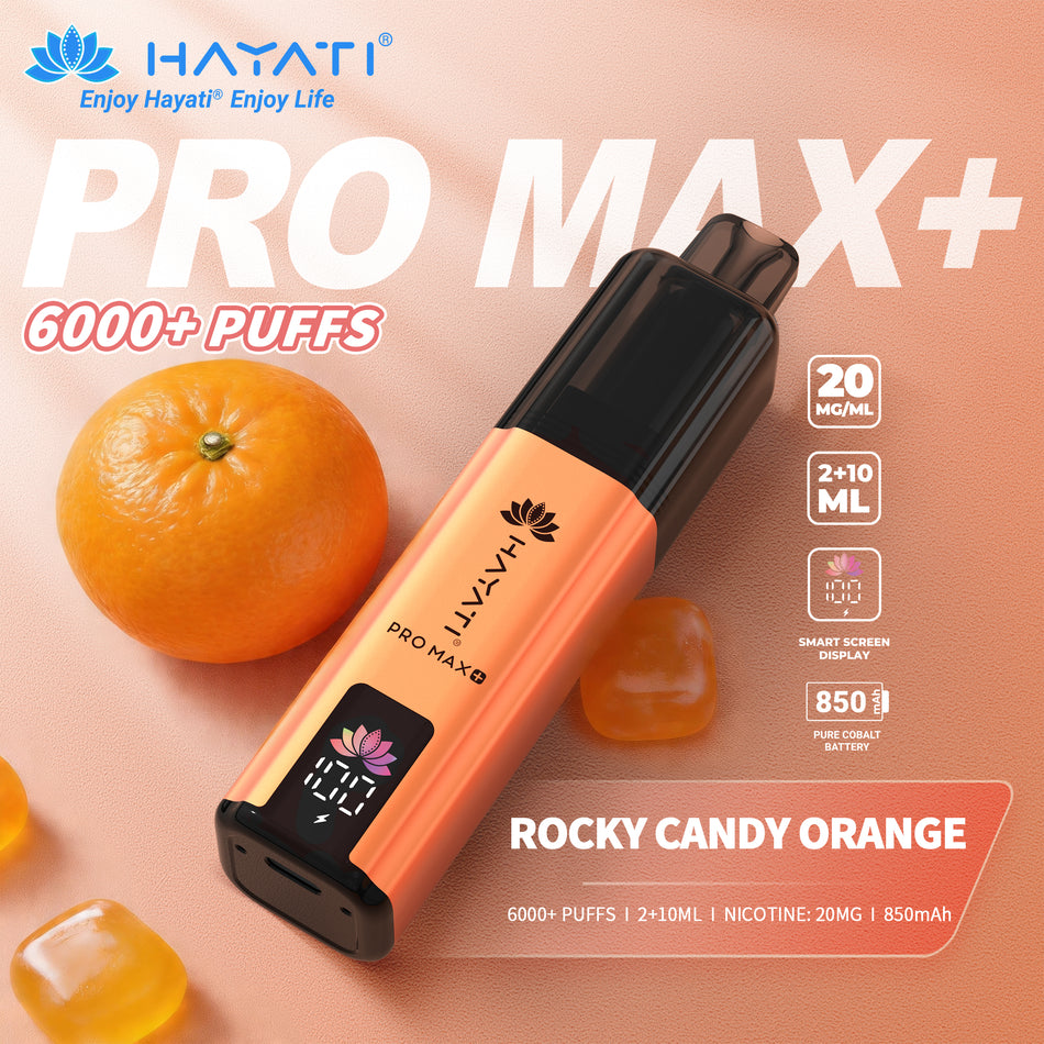 Hayati Pro Max + 6000 - Rocky Candy Orange