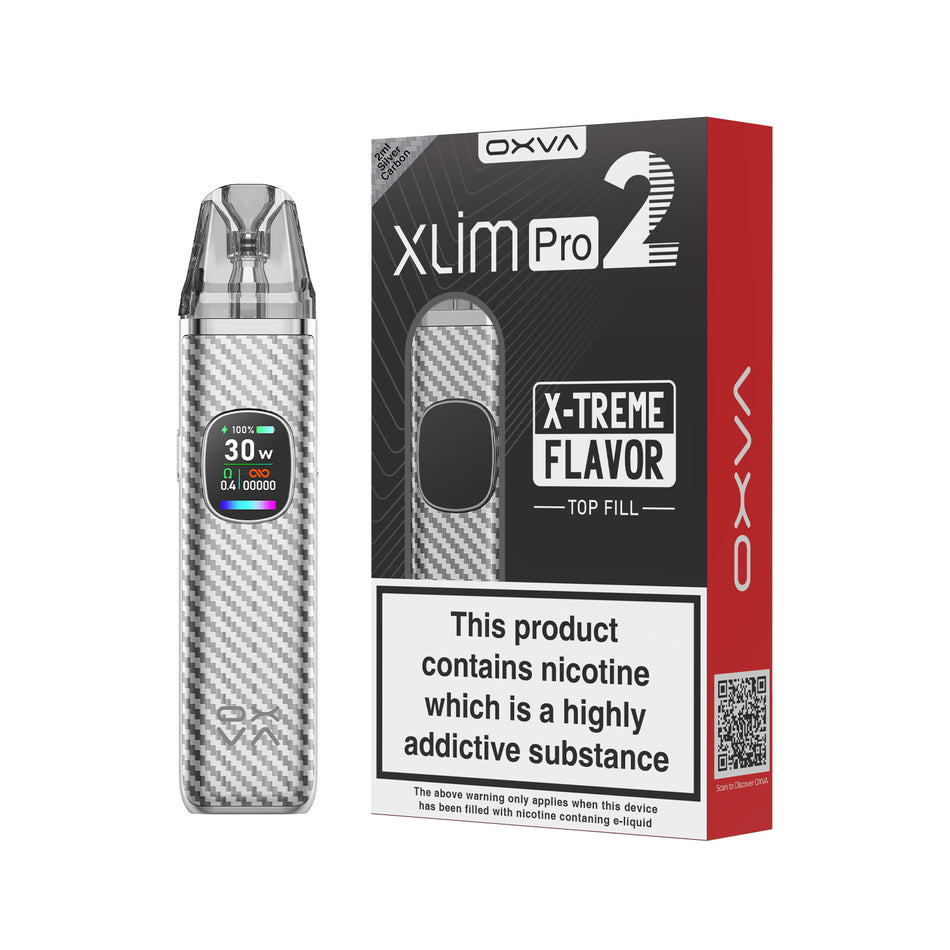 OXVA Xlim Pro 2 Kit Silver Carbon