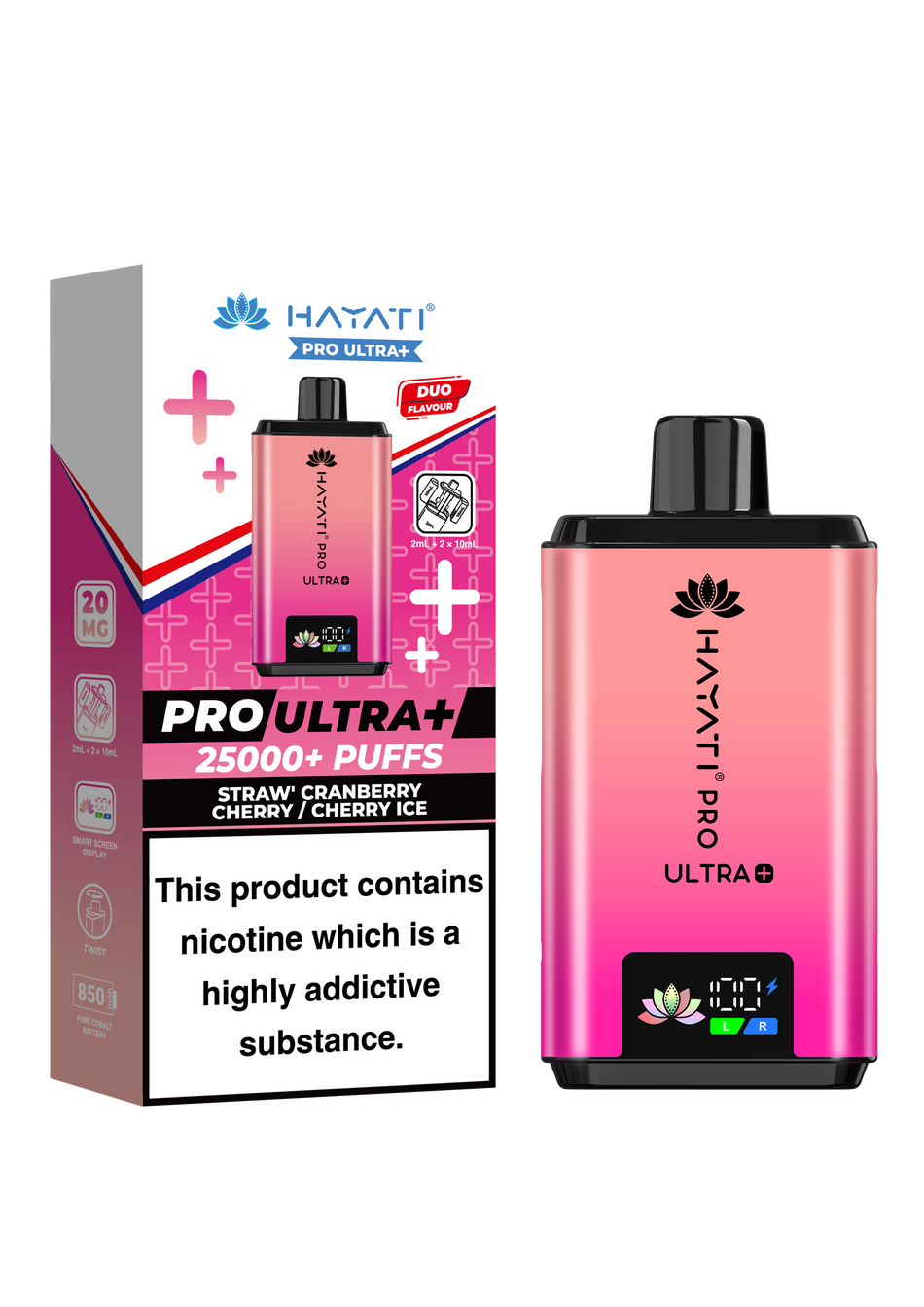 Hayati Pro Ultra Plus 25k - Strawberry Cranberry Cherry / Cherry Ice