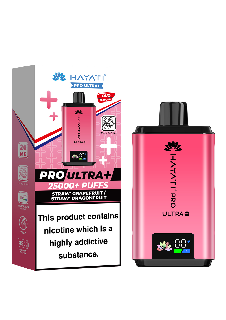 Hayati Pro Ultra Plus 25k - Strawberry Grapefruit/Dragon Fruit