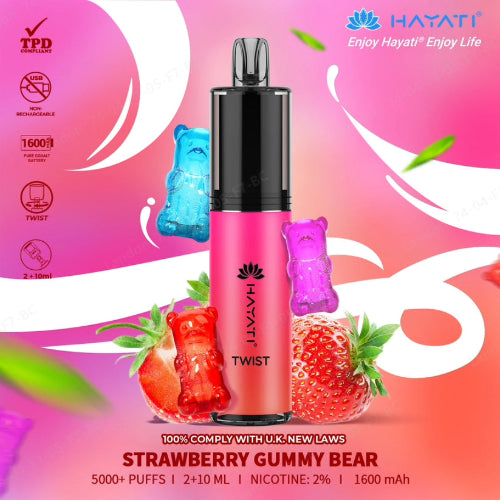 Hayati Twist - Strawberry Gummy Bear Evolution Vapes