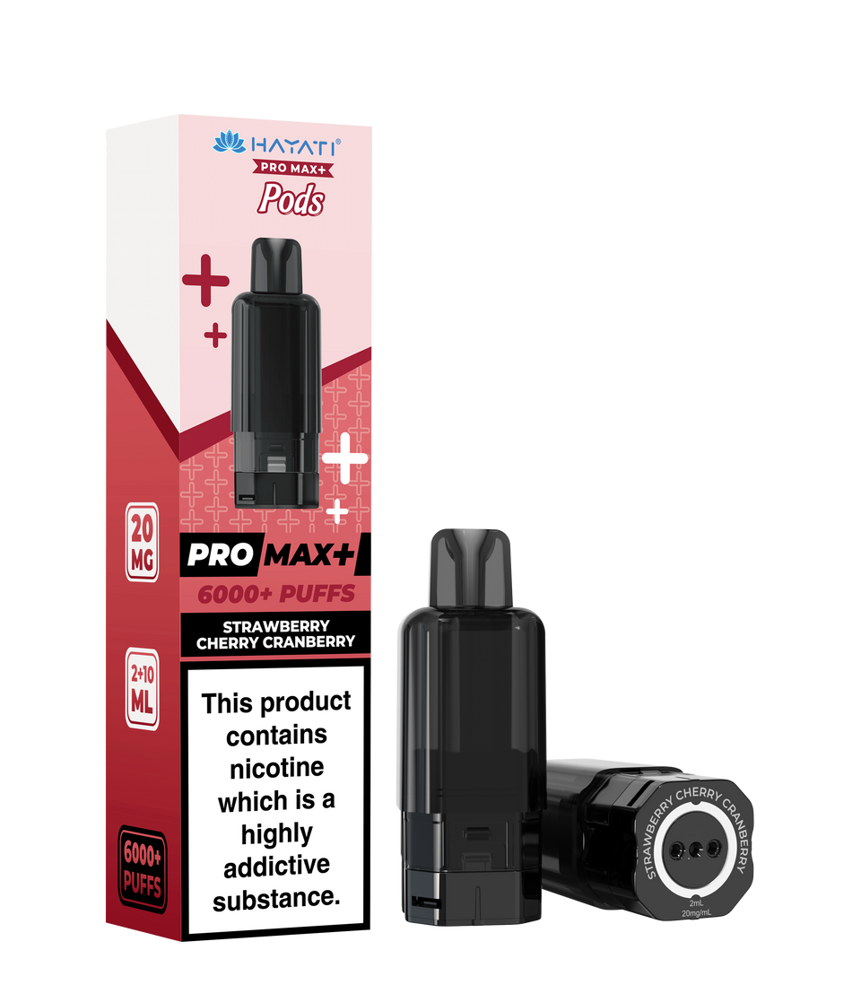 Hayati Pro Max + Pre-Filled Pods Strawberry Cherry Cranberry