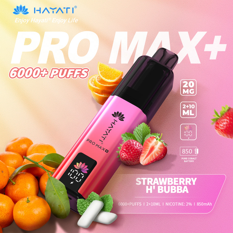 Hayati Pro Max + 6000 - Strawberry HBubba