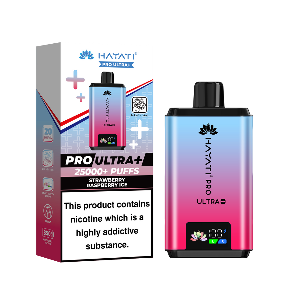 Hayati Pro Ultra Plus 25k - Strawberry Raspberry Ice