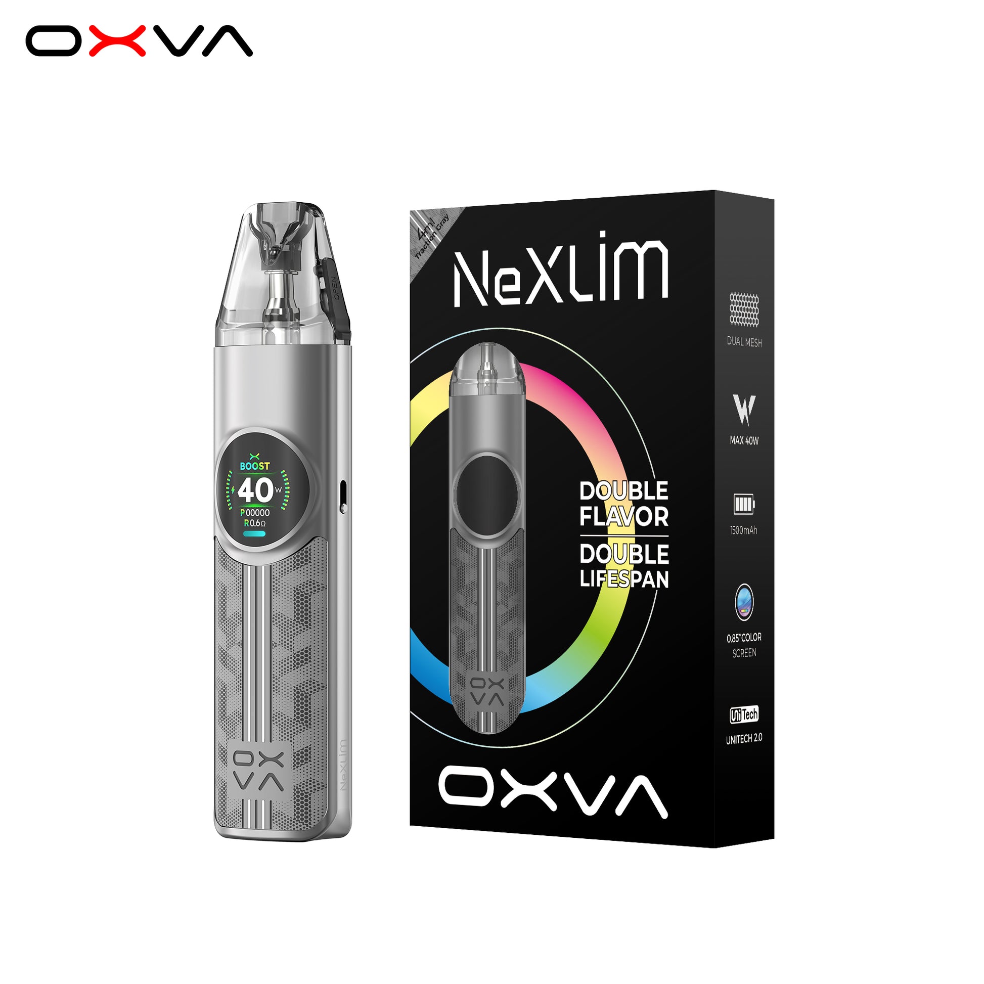 OXVA NeXLIM Kit Traction Grey - Evolution Vapes