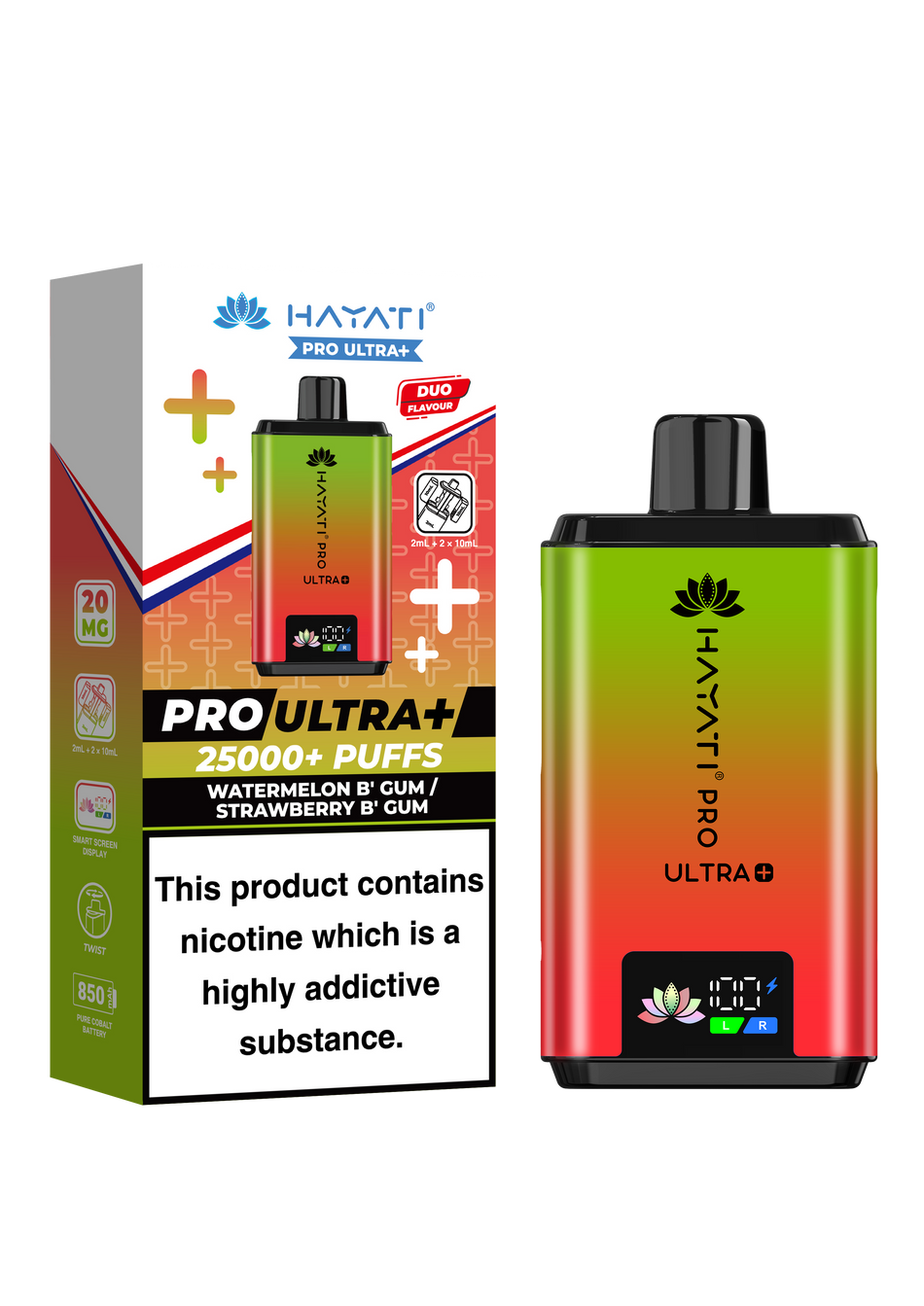 Hayati Pro Ultra Plus 25k - Watermelon Bubblegum/Straw Bubblegum