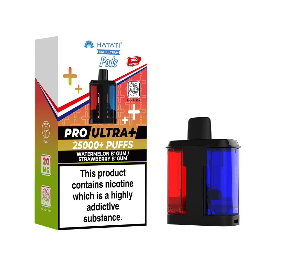 Hayati Pro Ultra + Pre - Filled Pods Watermelon Bubblegum / Strawberry Bubblegum