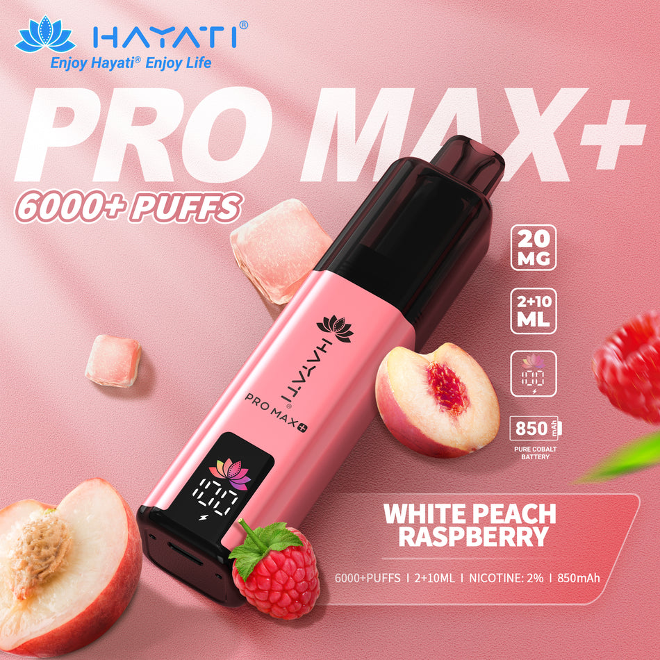 Hayati Pro Max + 6000 - White Peach Raspberry