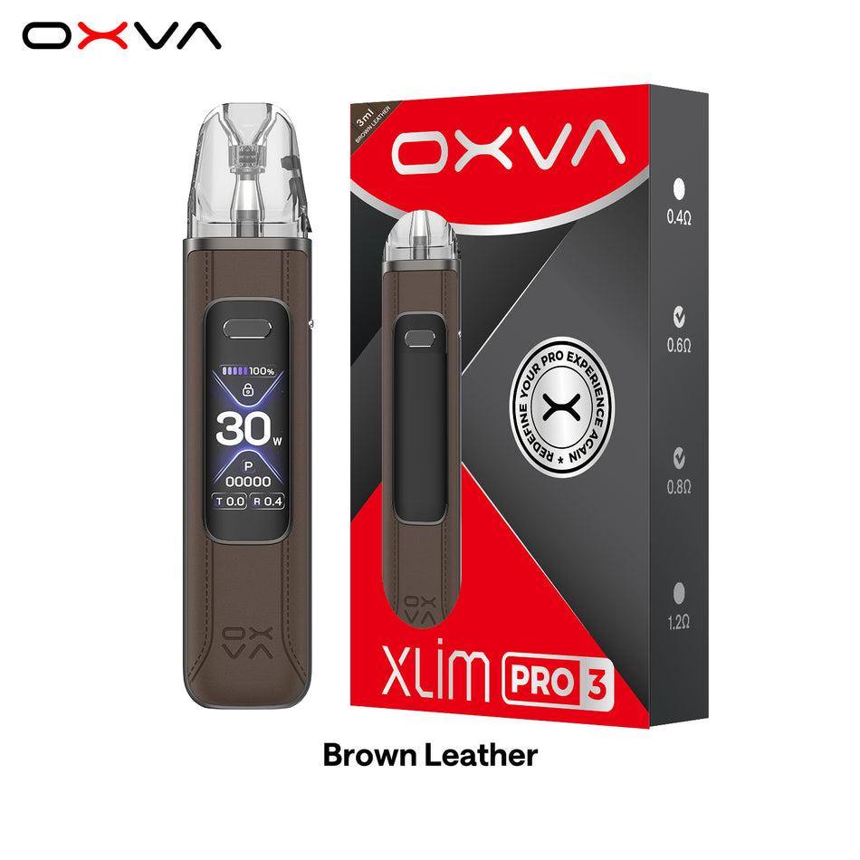 OXVA Xlim Pro Kit 3 Brown Leather