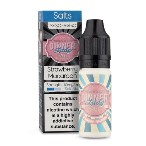 Dinner Lady Strawberry Macaroon 10ml Nic Salt