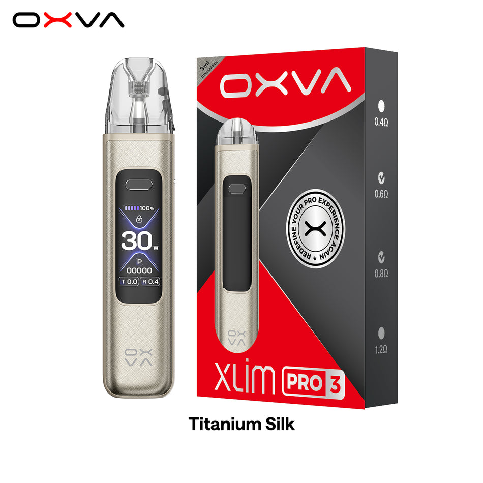 OXVA Xlim Pro Kit 3 Titanium Silk